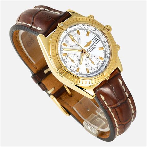 breitling yellow gold|gold breitling watch vintage.